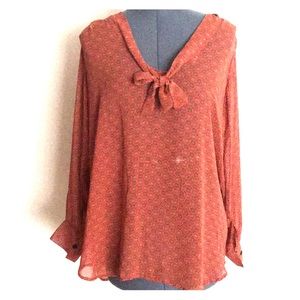 IGIGI orange poet blouse 12/L